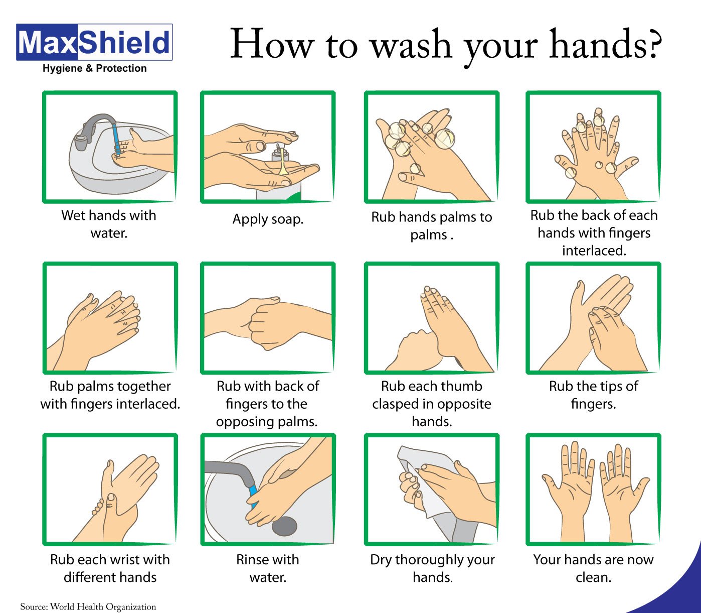 Protect yourself: Wash your hands | MaxShield – Hygiene and Protection